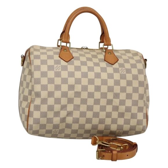 LOUIS VUITTON Damier Azur Speedy Bandouliere 30 Hand Bag 2way - Picture 1 of 16